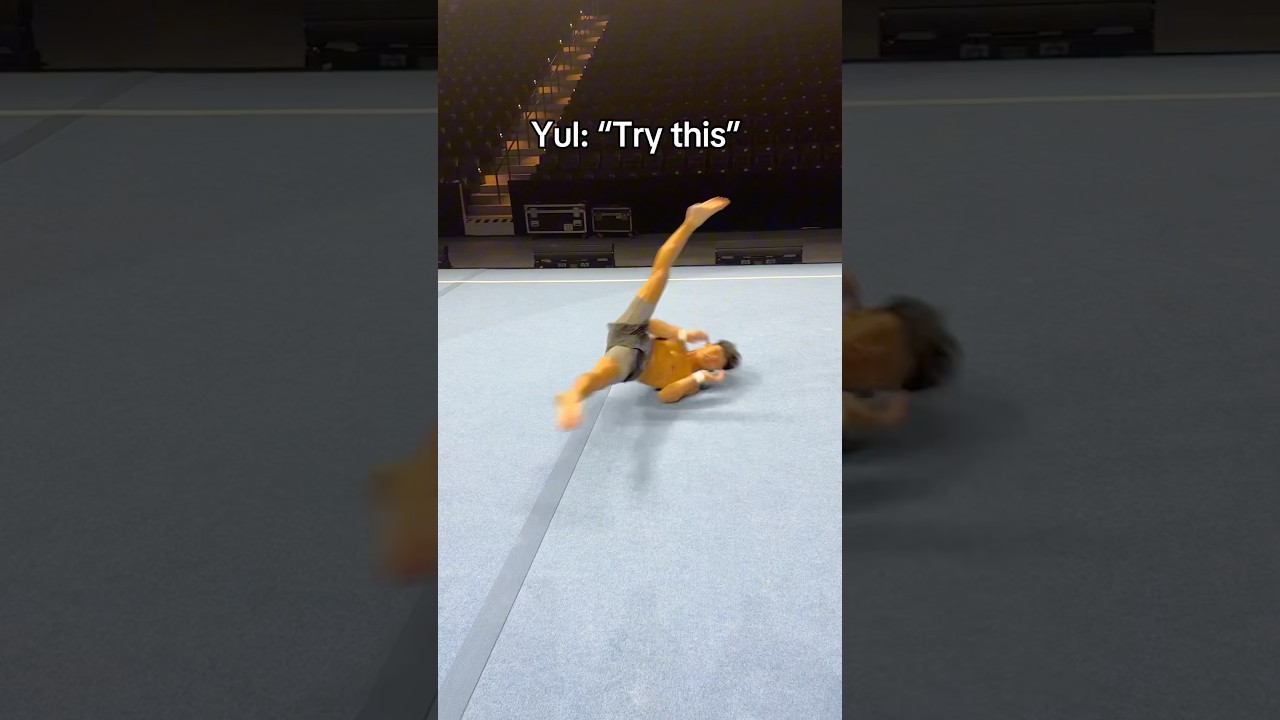 I tried breakdancing with Olympian Yul Moldauer 🕺🏼 #gymnast #gymnastics #sports #breakdancing #d1