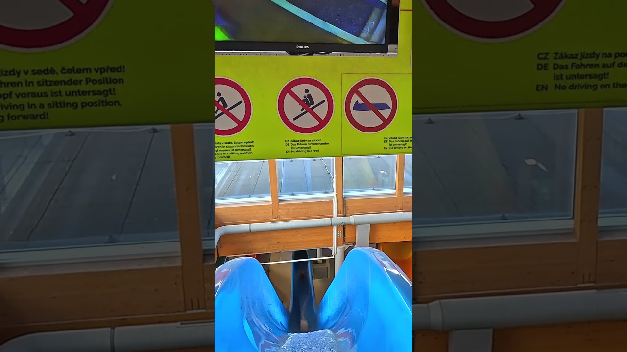 Kamikadze Water Slide 💦 at Aqualand Moravia 🇨🇿