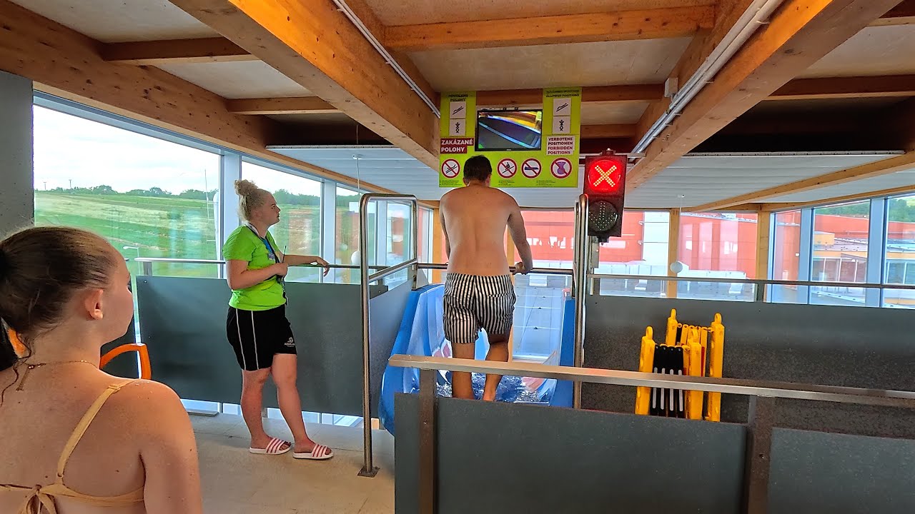 Kamikadze Water Slide 💦 at Aqualand Moravia 🇨🇿