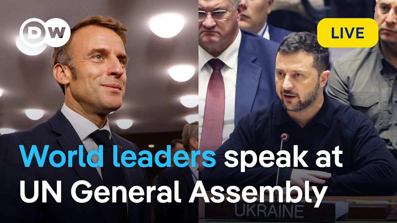Macron, Zelenskyy speak at UN General Assembly Day 2 | DW News