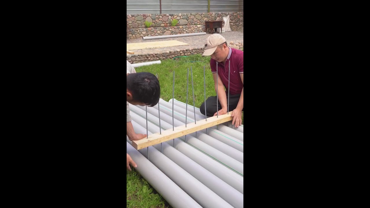 Making a fishing boat with old pipes 🚤