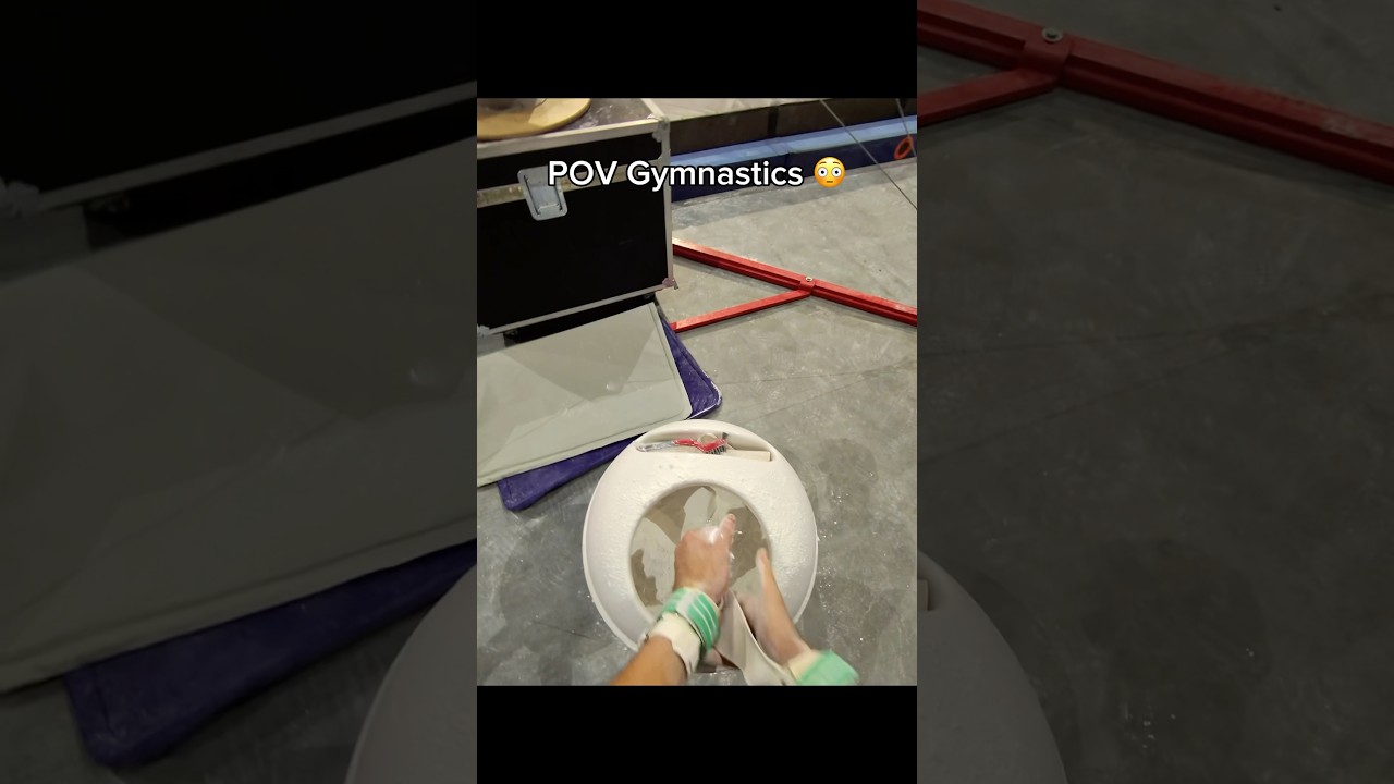POV gymnastics 😳 #gymnastics #gymnast #pov #sports #ncaa #olympics #olympic #fail #fails #sport