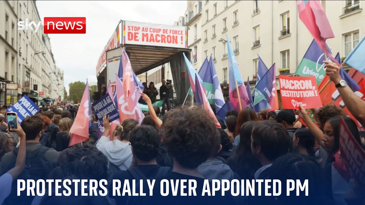 Protesters rally in France against Michel Barnier’s appointment as prime minister