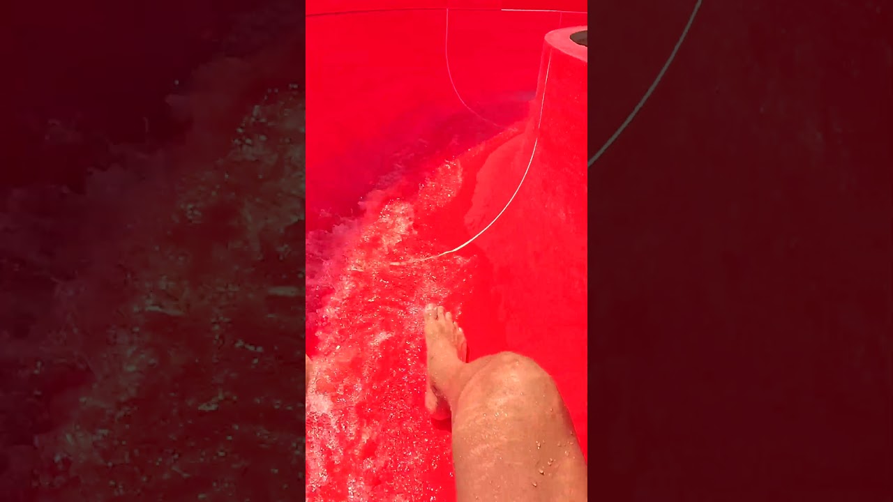 Red Water Slide 💦 at Waterpark Park Bešeňová 🇸🇰