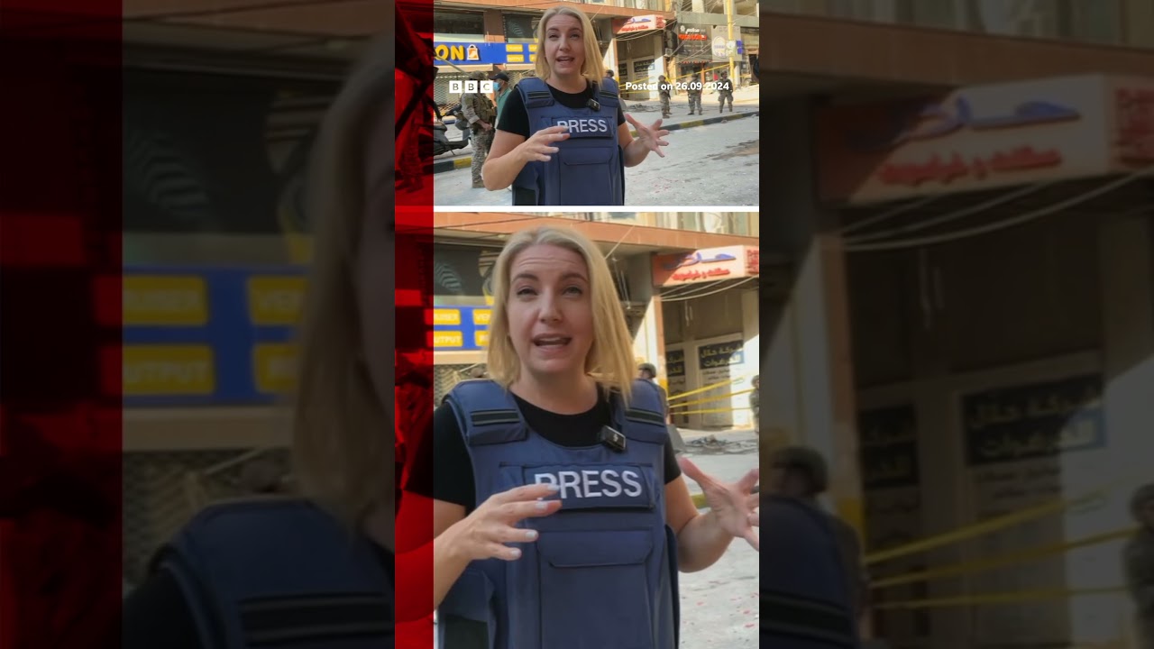 Scenes of destruction in Beirut after Hezbollah commander killed. #Beirut #BBCNews