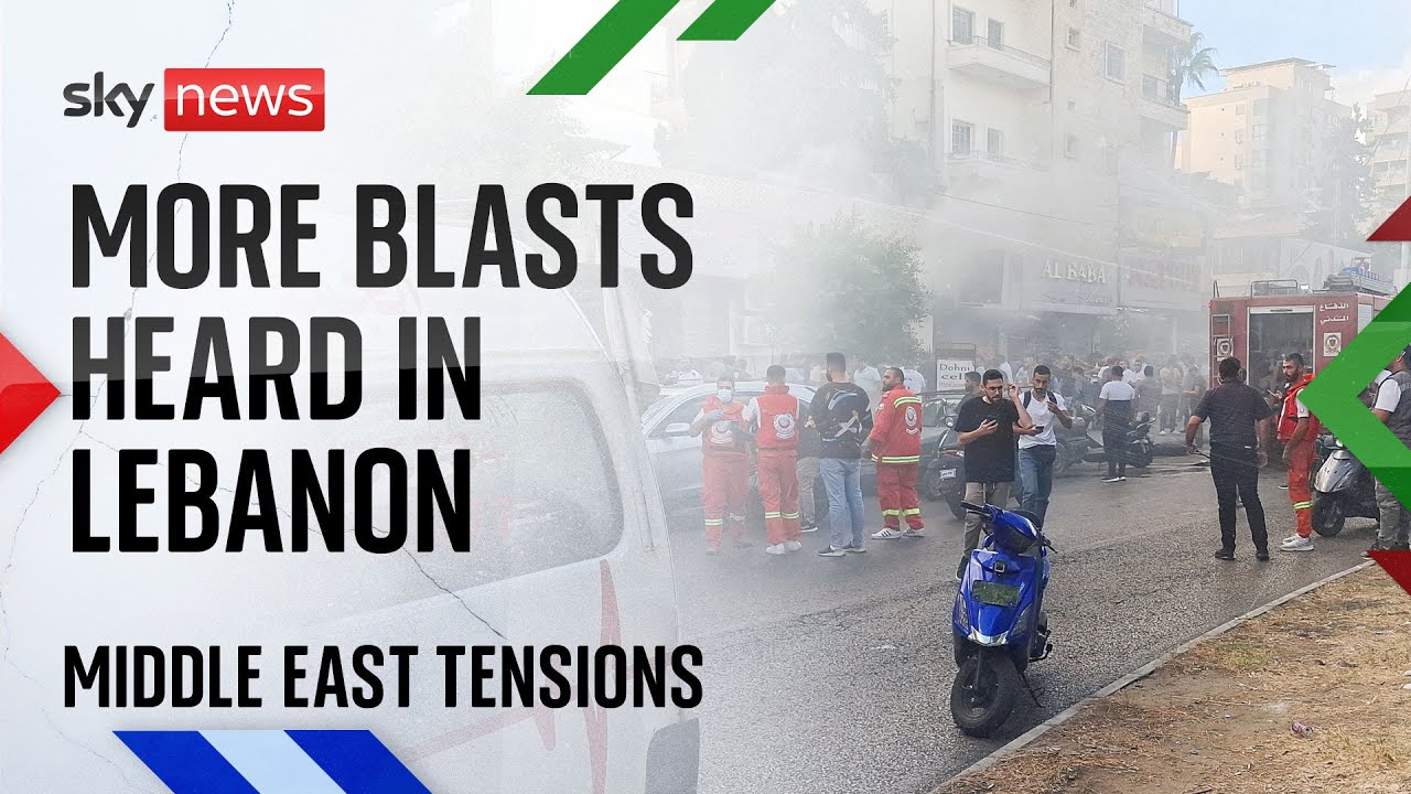 Sky’s Alex Crawford reports from Beirut as more blasts heard in Lebanon