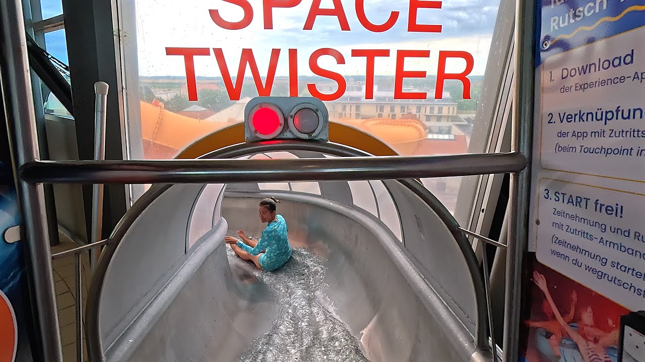 Space Twister Water Slide 💦 at Sonnentherme Lutzmannsburg 🇦🇹