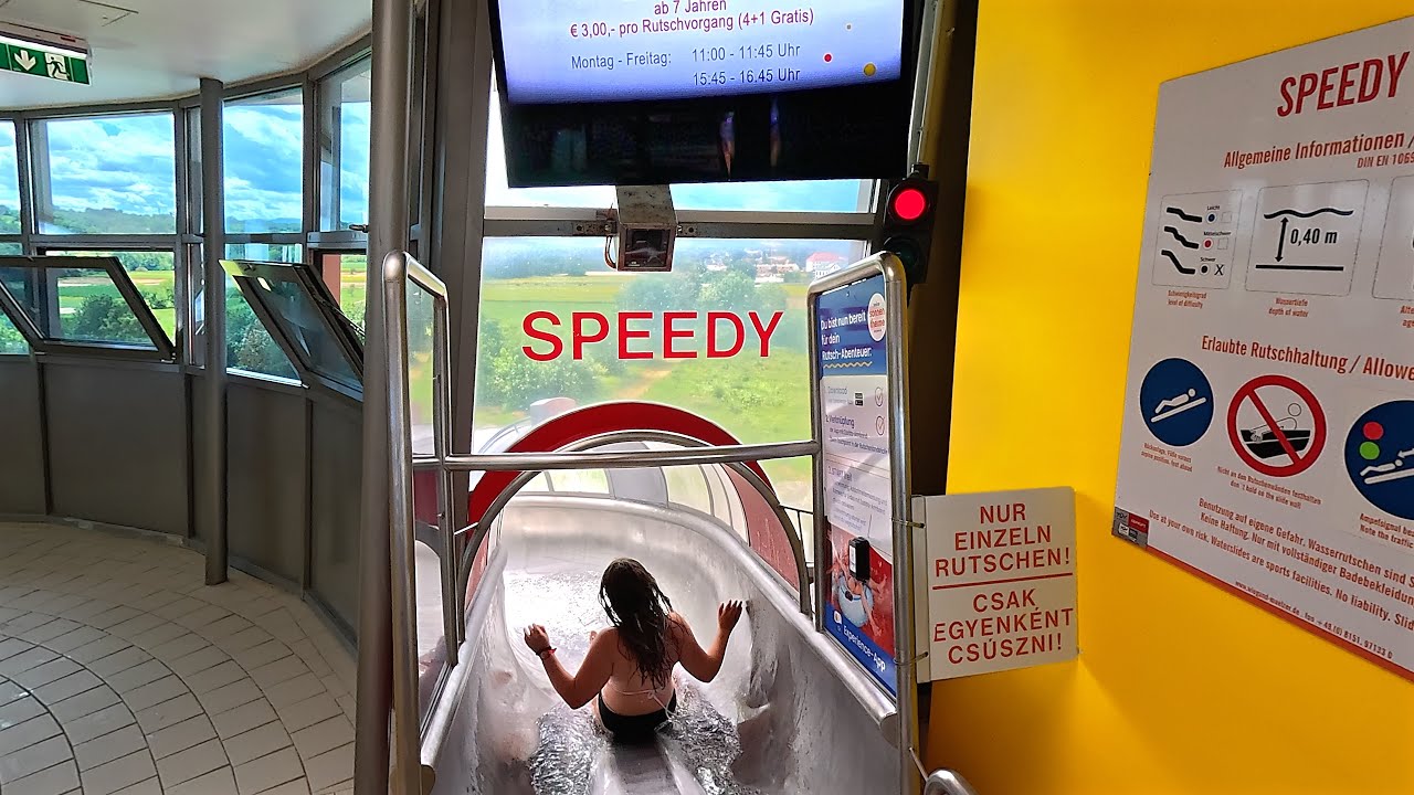 Speedy Water Slide at Sonnentherme Lutzmannsburg 🇦🇹