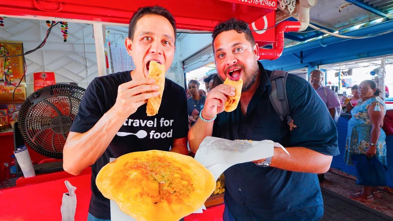 Street Food in Mauritius!! 🇲🇺 MAURITIAN FOOD + Market Tour in Mahébourg! | East Africa