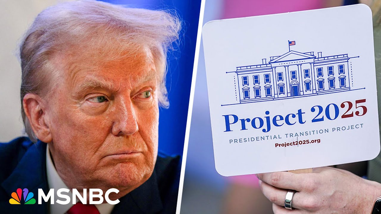 Trump ‘can try to distance himself from it, but his fingerprints are all over’ Project 2025