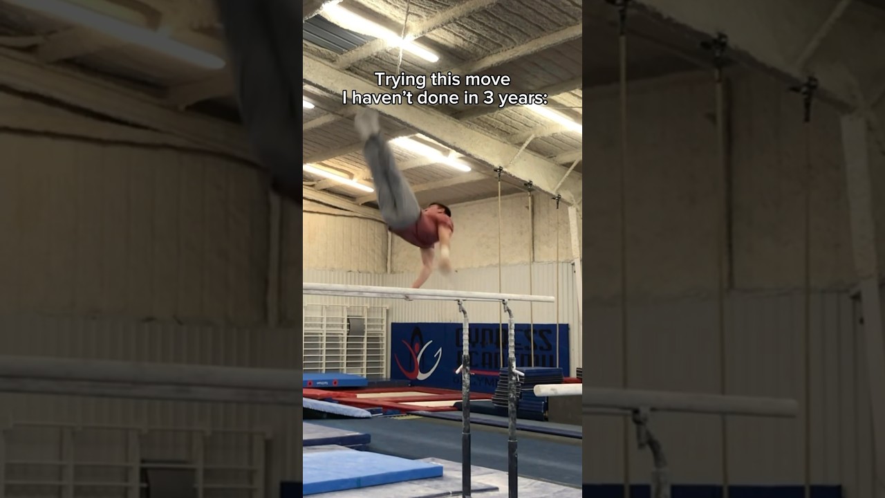 Trying this move I haven’t done in 3 YEARS 😳 #gymnast #olympics #fail #gymnastics #olympic #sports