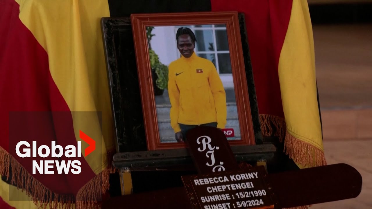 Ugandan Olympic athlete who died after her ex-boyfriend set her on fire gets military funeral