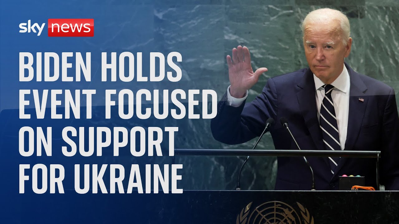 US President Joe Biden holds an event focused on support for Ukraine