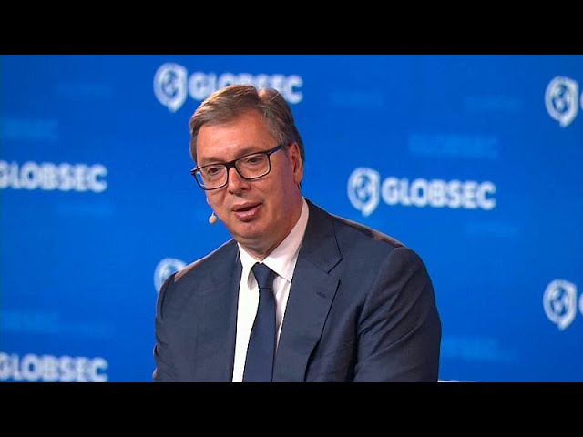 Vučić denies close links to Putin and says his country is on the path to the EU