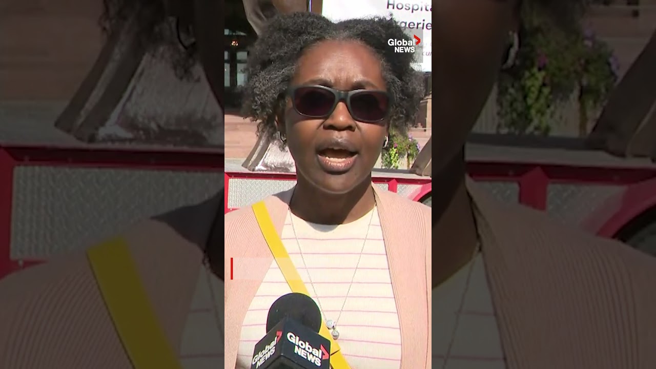 15-foot tall “Trojan Horse” arrives outside Queen’s Park in protest over healthcare privatization