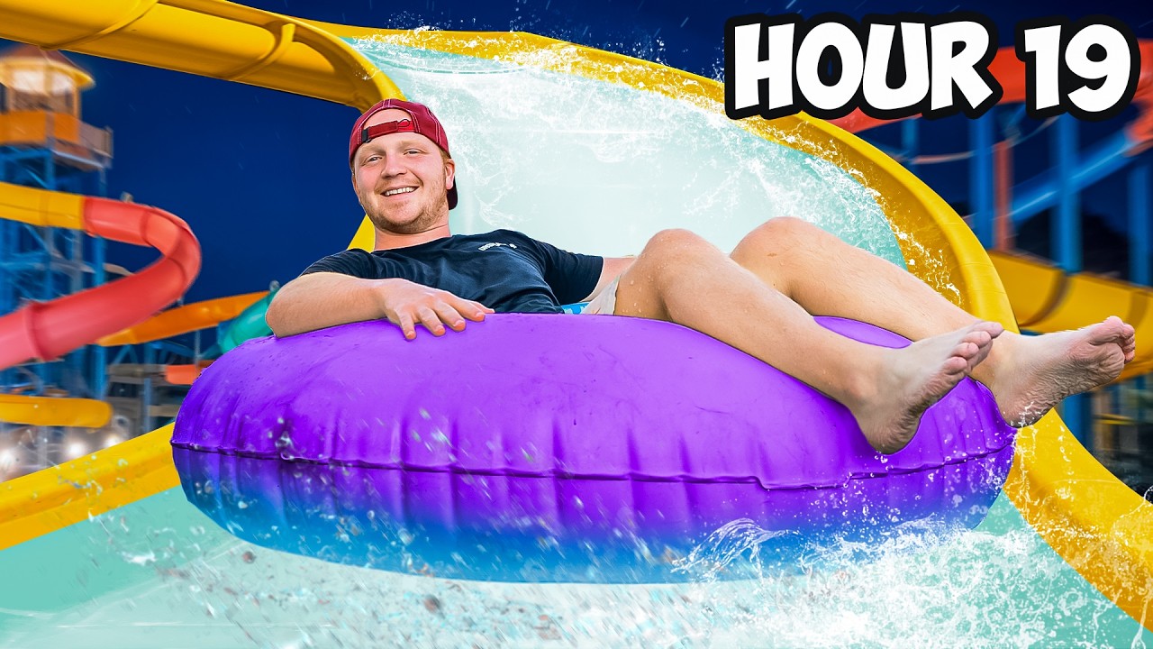 24 Hours Overnight In My Own Waterpark!