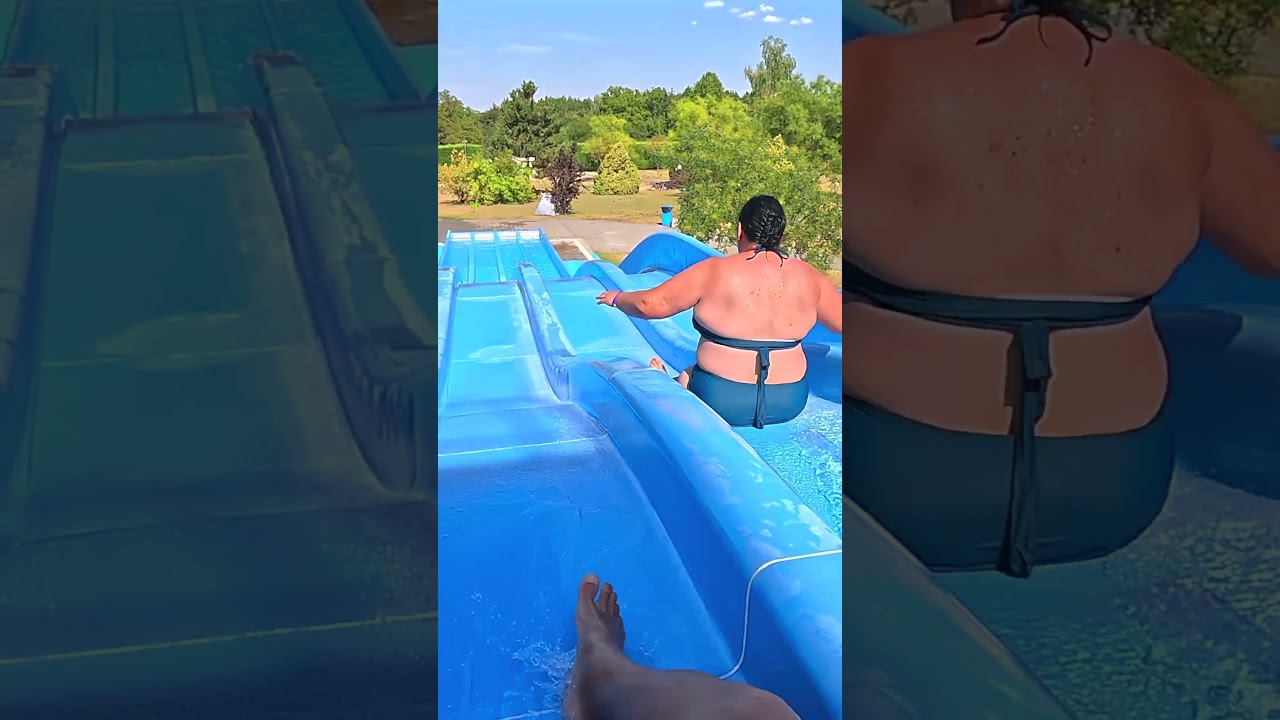 4 Lane Water Slide at AquaCentrum 🇭🇺