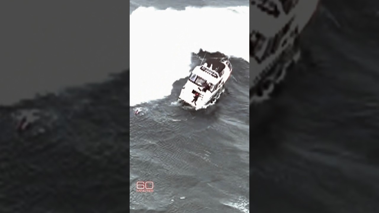 A student dropped into the rough waters for his first real rescue #shorts