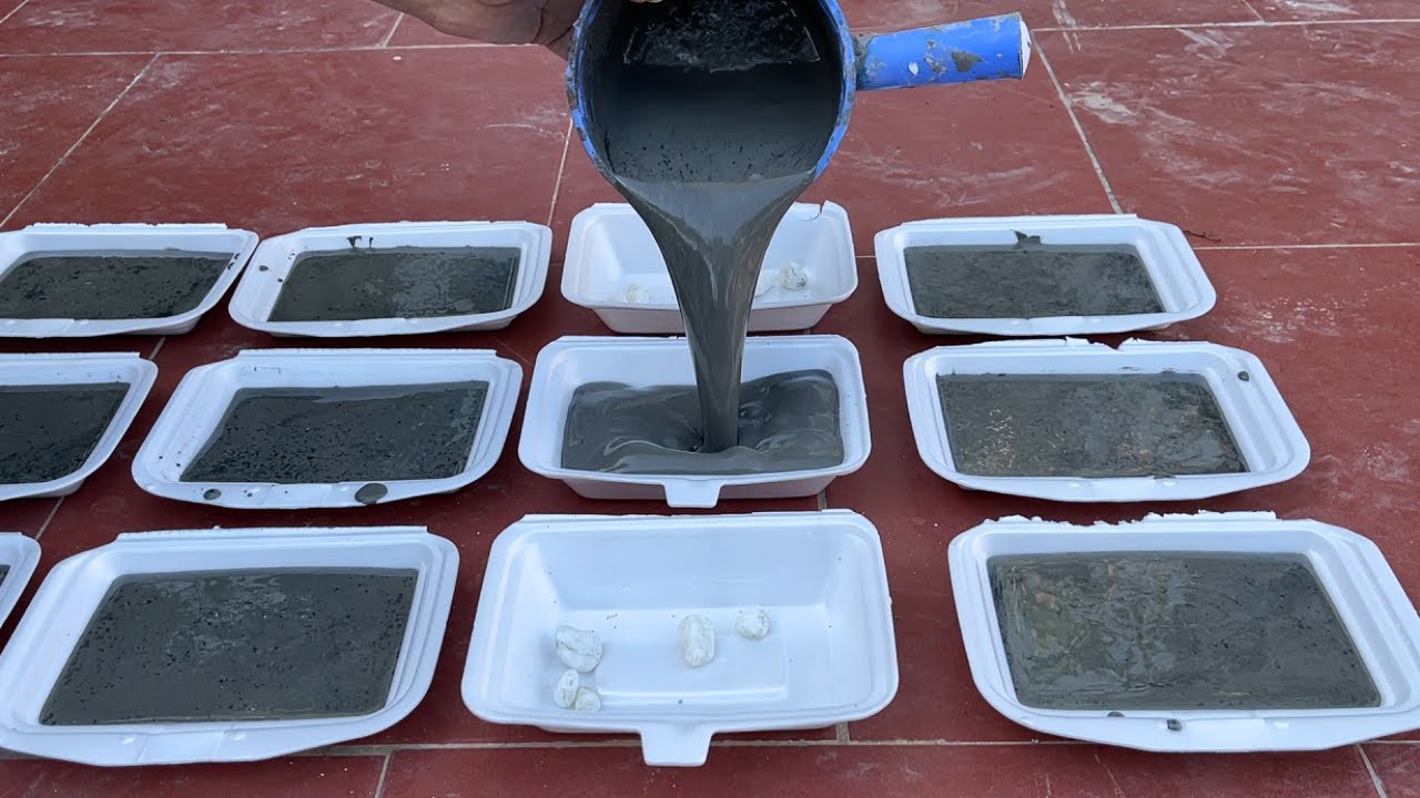 Artwork from cement and Foam box // Unique Garden Decoration Ideas For You