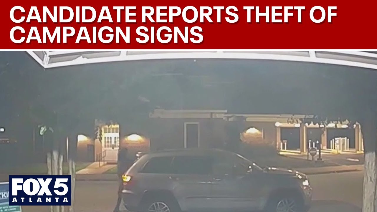 Campaign sign theft caught on camera | FOX 5 News