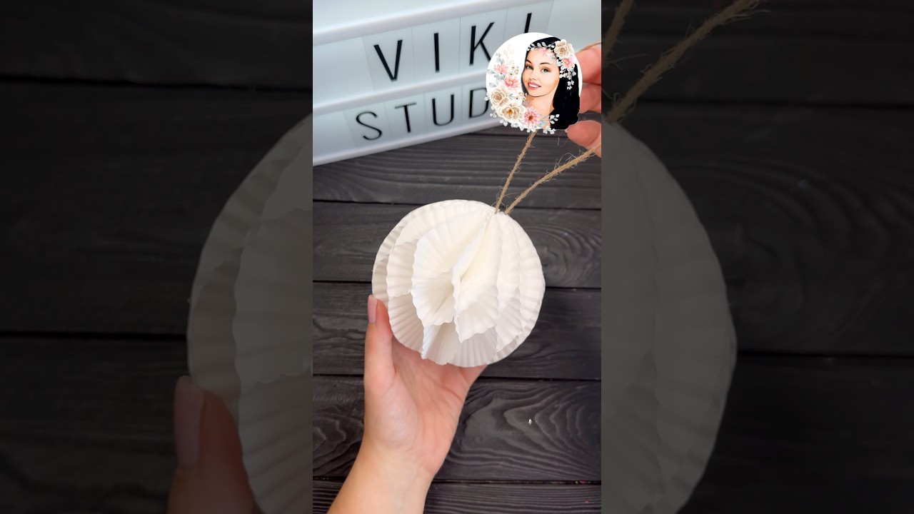 Create Christmas Ornaments with Just Cupcake Liners! #shorts