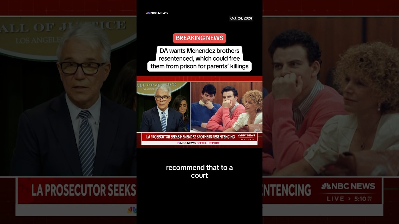 DA wants Menendez brothers resentenced, which could free them prison for parents’ killings