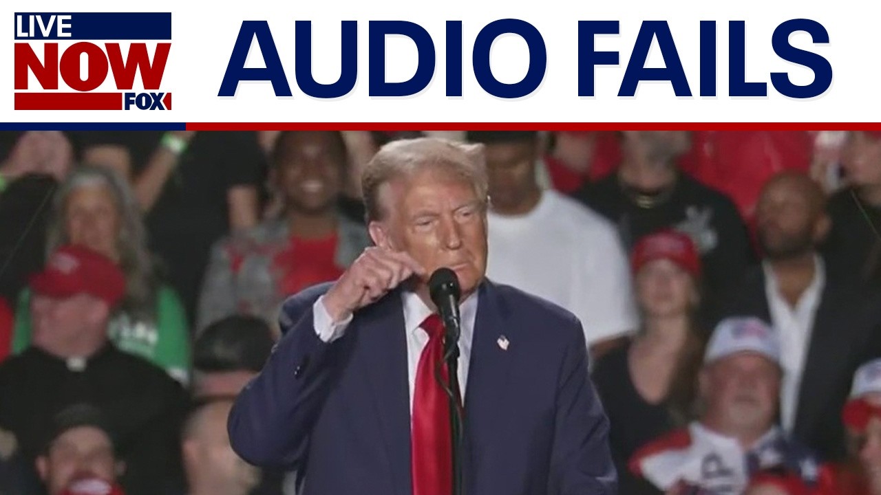 Donald Trump’s microphone stops working at rally in Detroit | LiveNOW from FOX