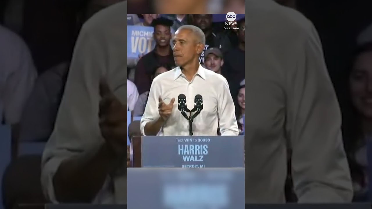 Eminem introduces Barack Obama at Kamala Harris rally in Detroit