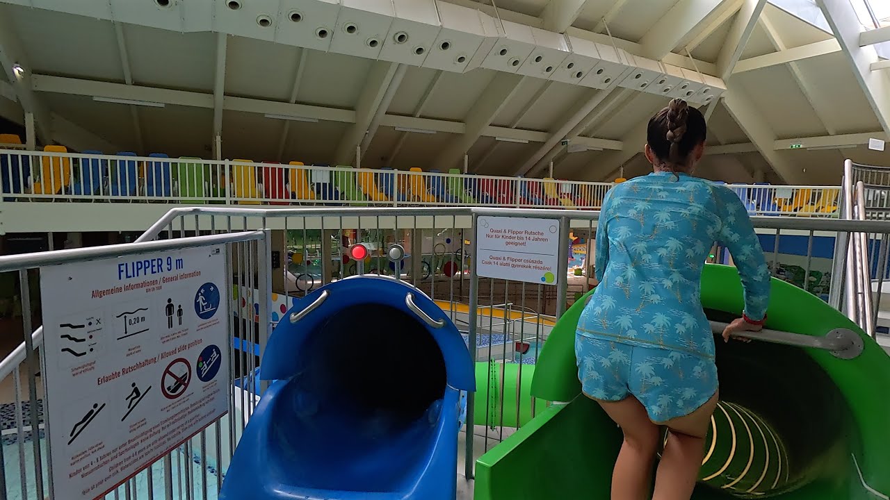 Flipper Water Slide at Sonnentherme Lutzmannsburg 🇦🇹