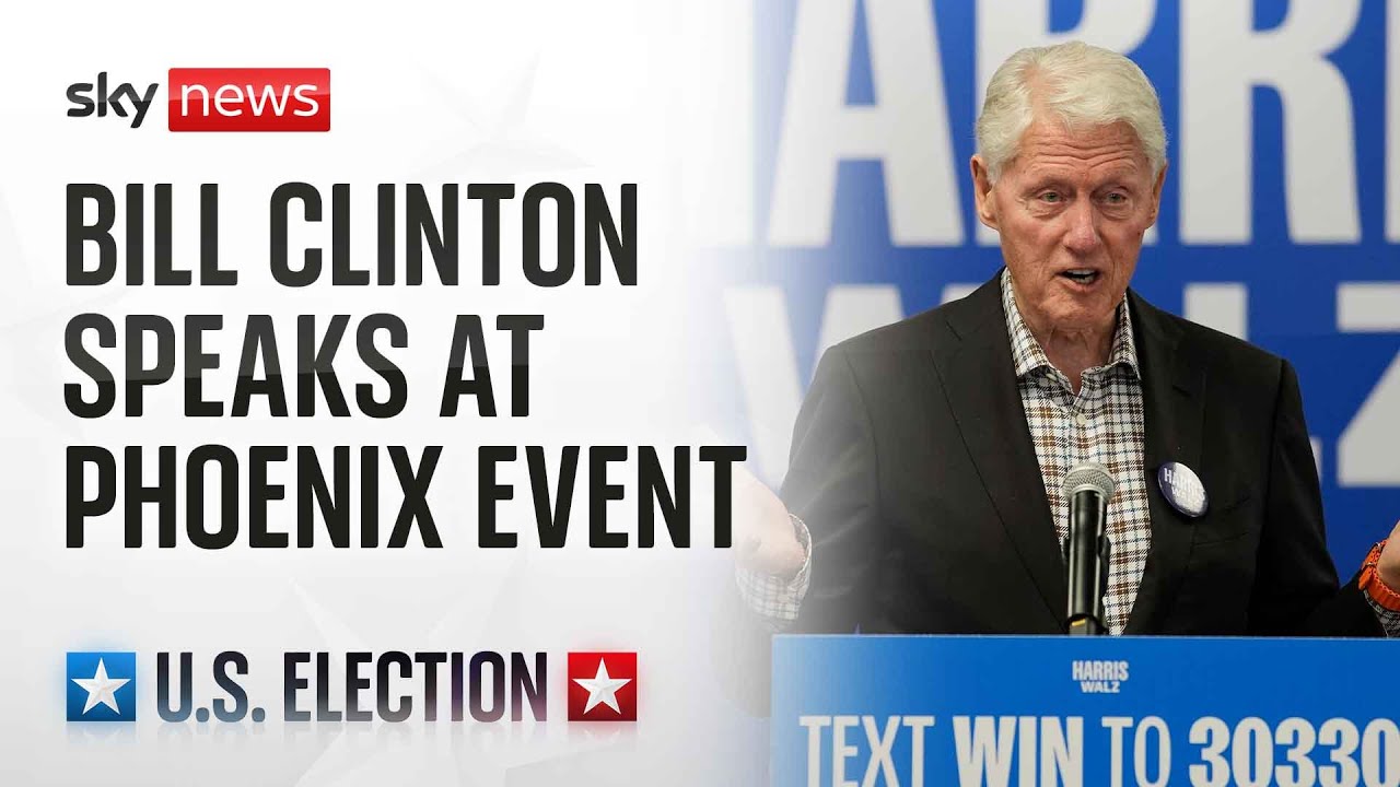 Former US President Bill Clinton speaks at event for Black leaders in Phoenix