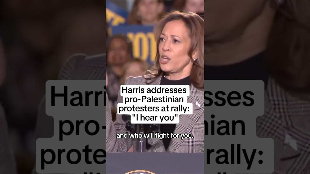 Harris addresses pro-Palestinian protesters at rally: ‘I hear you’