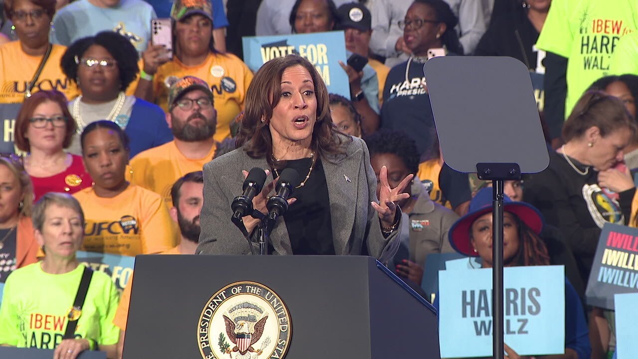Harris mentions Nicole Thurman at Atlanta rally | FOX 5 News