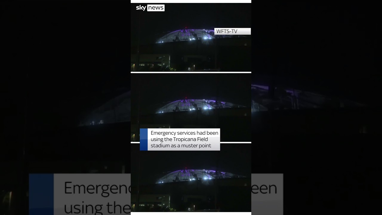 Hurricane Milton rips away stadium roof