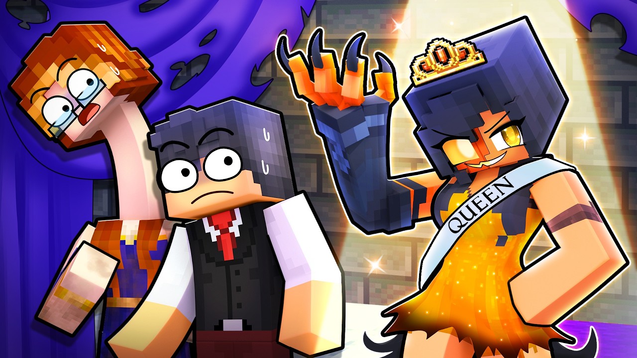 I’m the QUEEN of SCARY PROM in Minecraft!