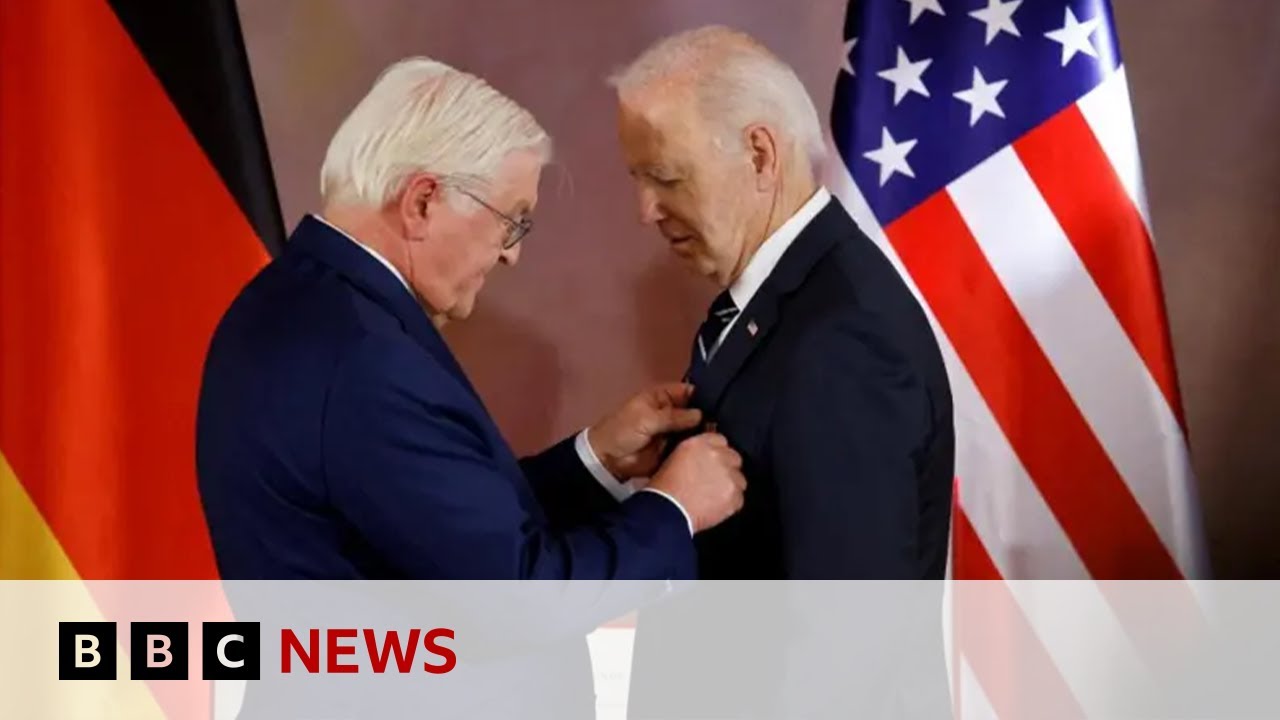 Joe Biden awarded Germany’s highest honour | BBC News
