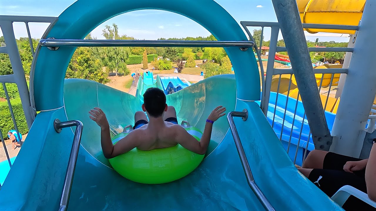 Kamikaze Water Slide at AquaCentrum 🇭🇺