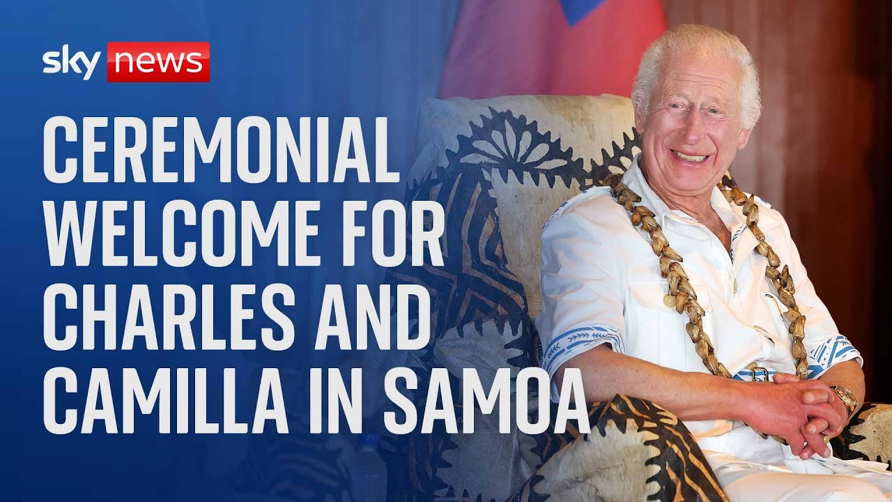 King Charles and Queen Camilla receive ceremonial welcome as they arrive in Samoa