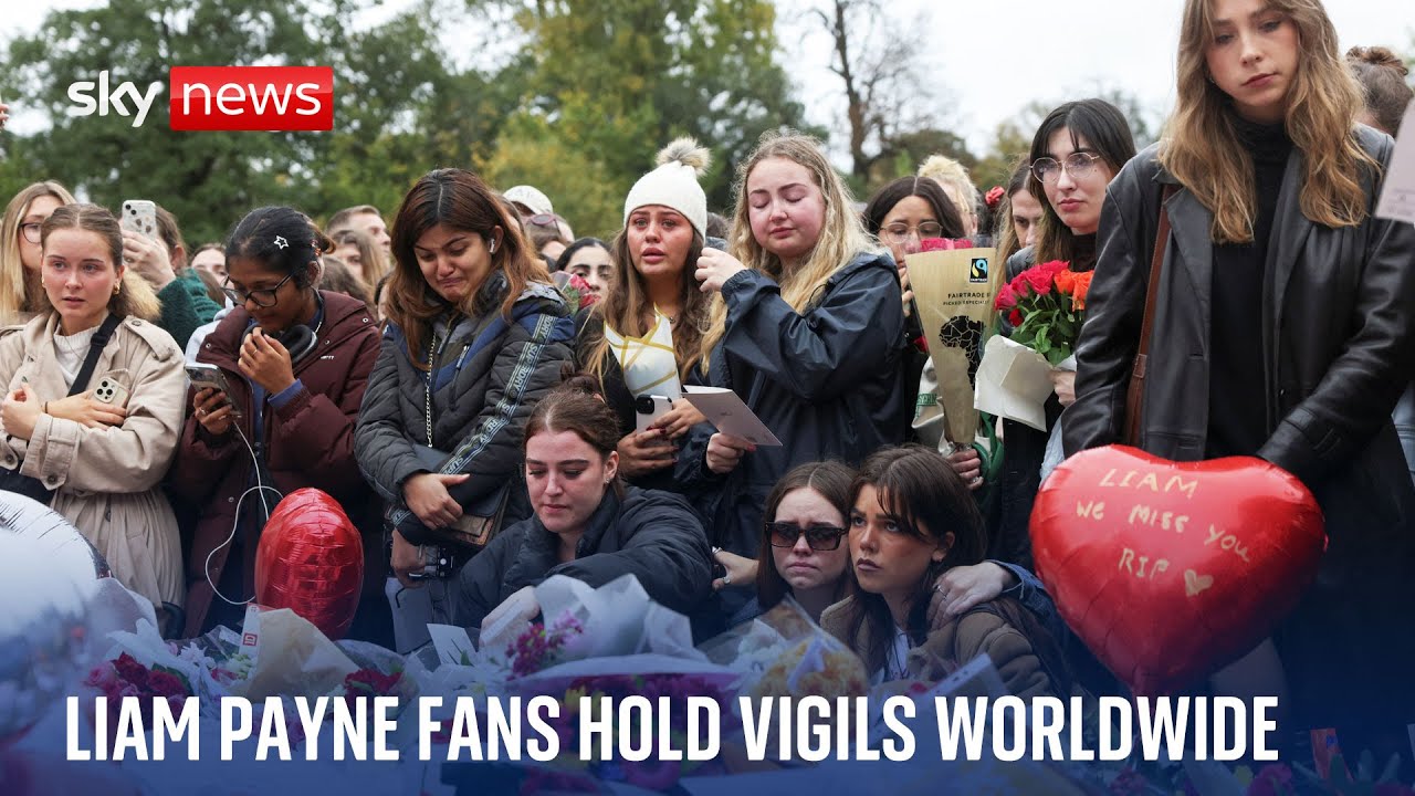 Liam Payne death: Hundreds of One Direction fans gather at vigils across the world