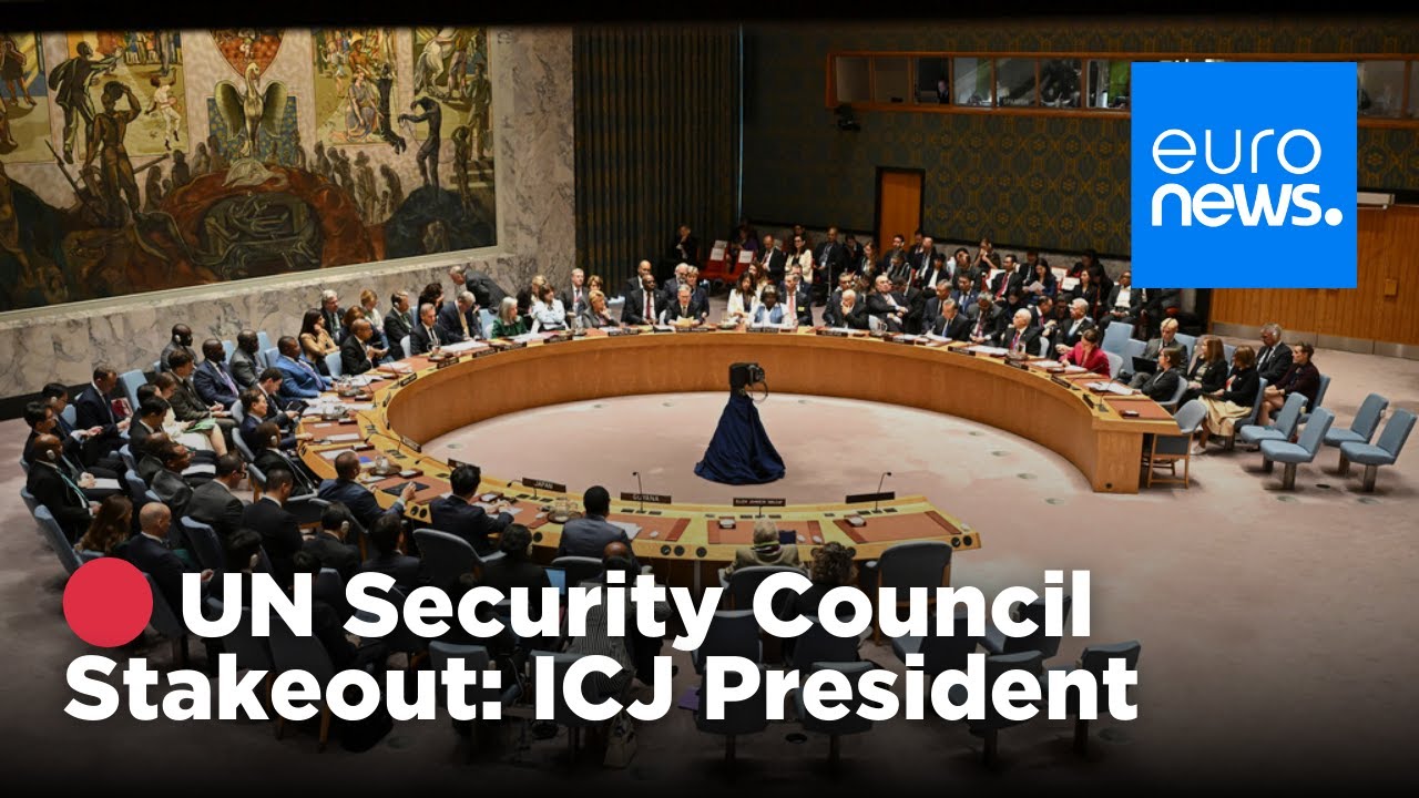🔴 LIVE: UN Security Council stakeout with ICJ President | euronews 🇬🇧