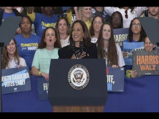 LIVE: Vice President Kamala Harris holds campaign rally in Raleigh, NC