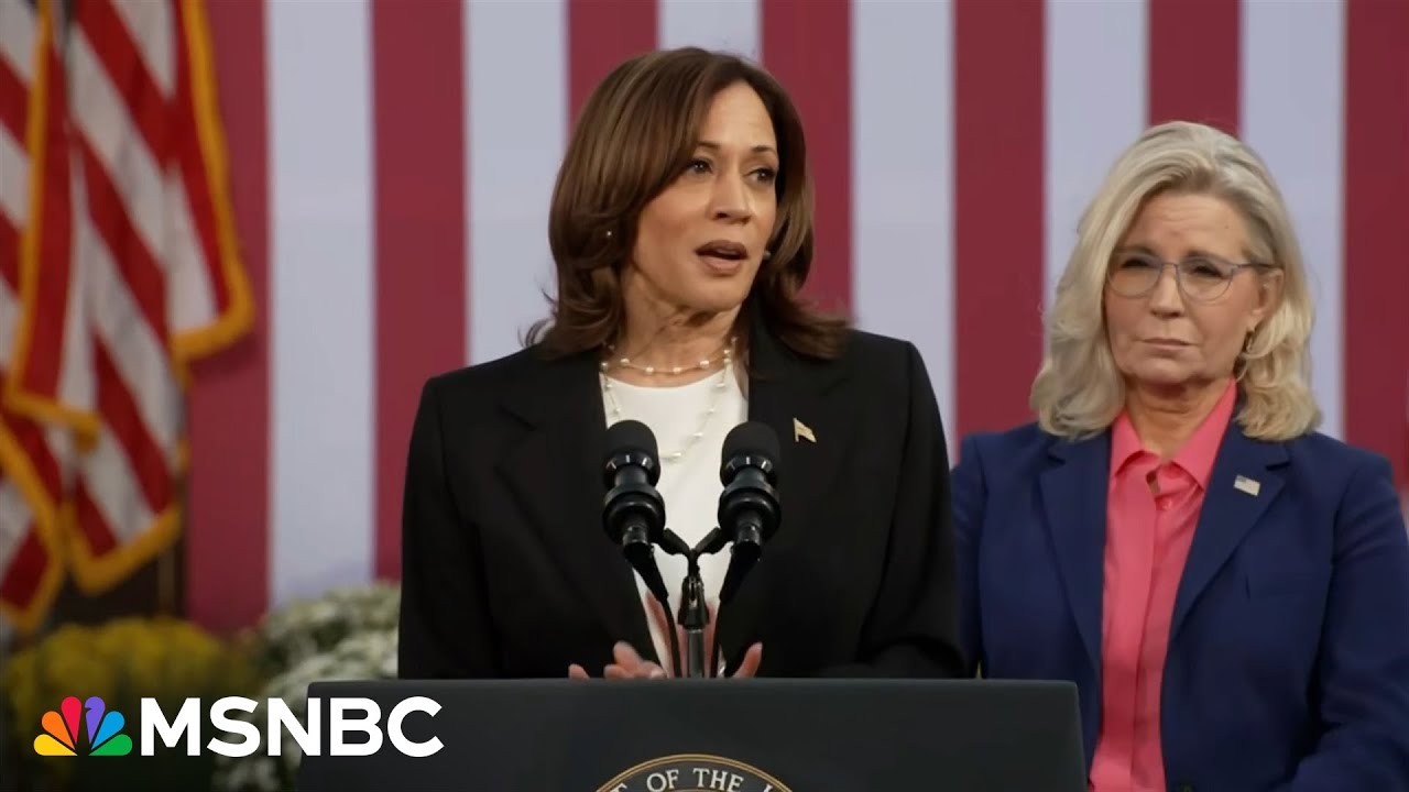 Liz Cheney joins Kamala Harris at campaign event in GOP birthplace