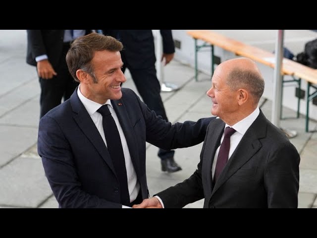 Macron warns of precarious time for Europe as he visits Berlin