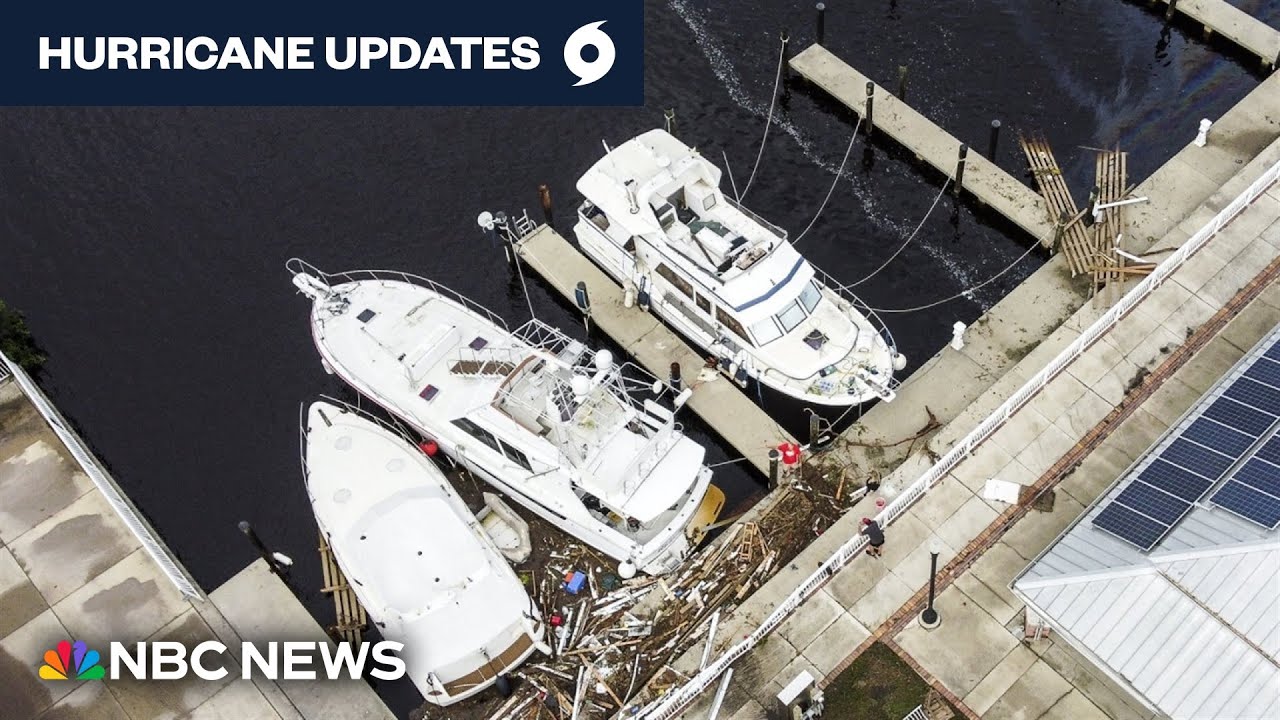 Milton storm surge leaves boats scattered across marina