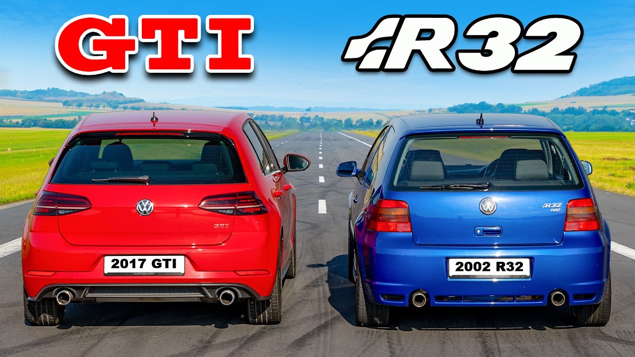 Mk7 Golf GTI v Mk4 R32: DRAG RACE