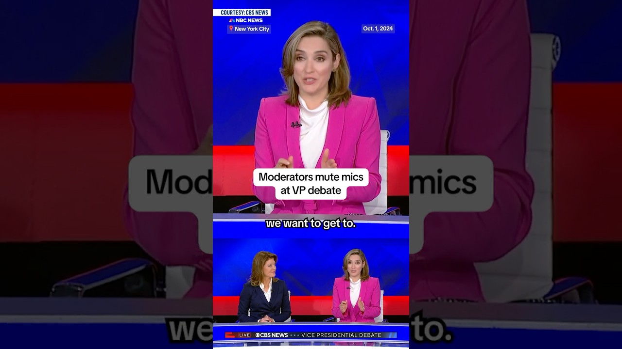 Moderators mute mics at VP debate