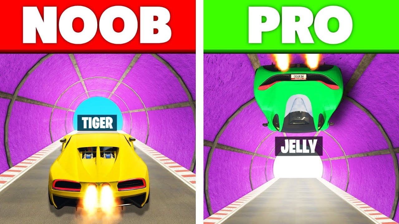 NOOB vs. PRO in Impossible GTA 5 Race