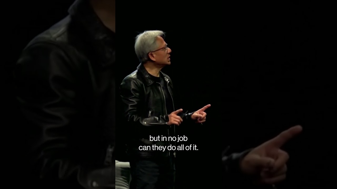 Nvidia CEO: Human jobs won’t go away because of AI #tech #nvidia #bloomberg
