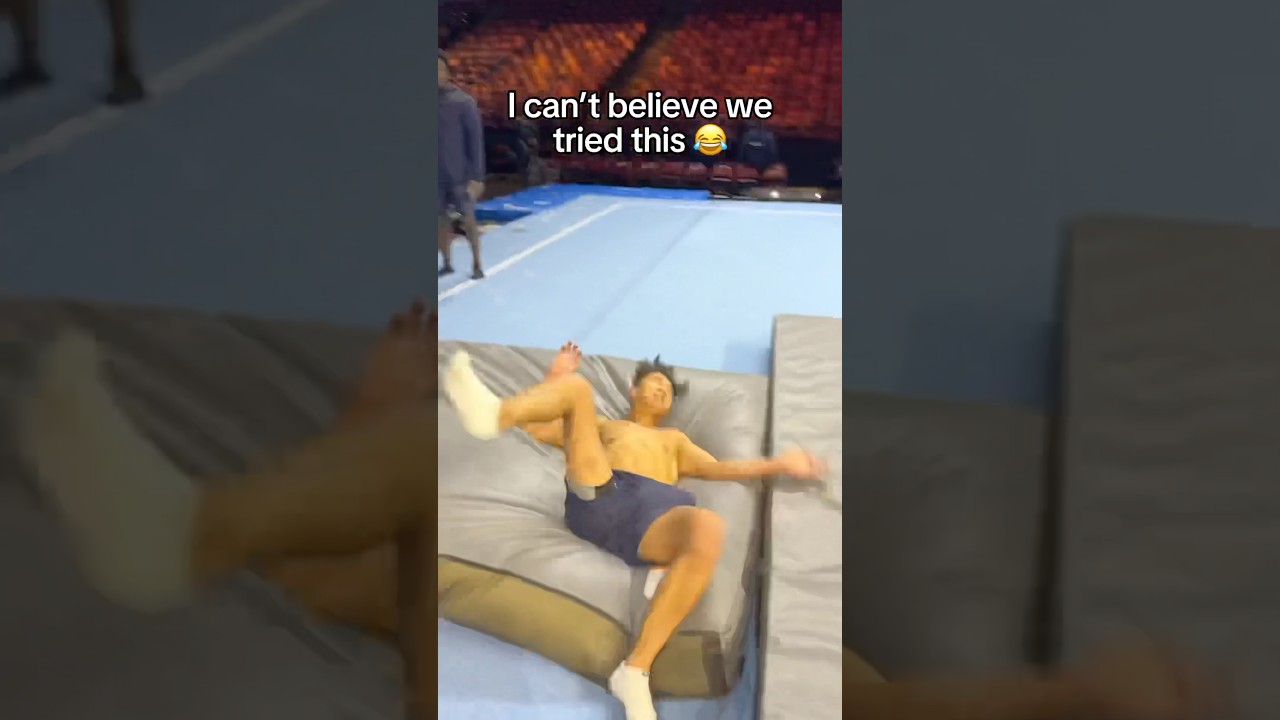 This probably wasn’t the smartest thing to try 😂 #gymnastics #gymnasts #sports #sport #fail #tumble
