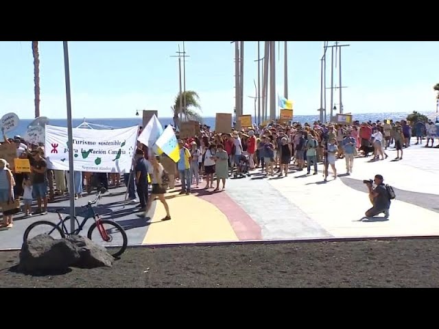 Thousands protest against over-tourism in Canary Islands