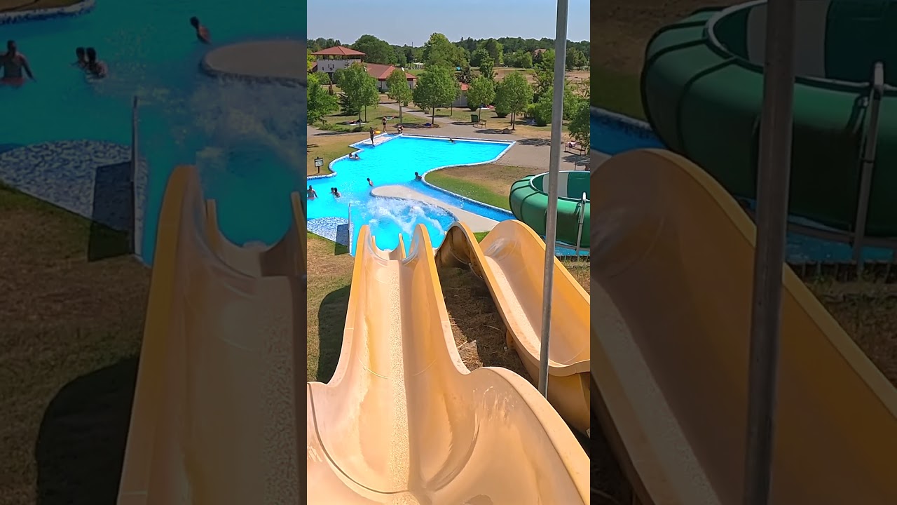 Twin Kamikaze Water Slide at AquaCentrum 🇭🇺